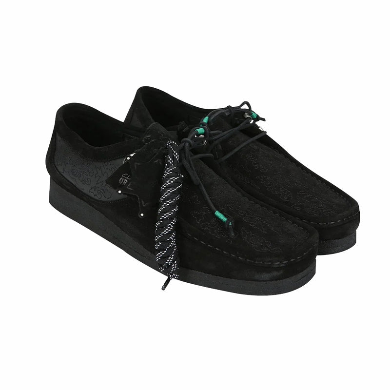 Clarks x Andersson Bell "ADSB" Wallabee Embroidery (Black) - August Shop