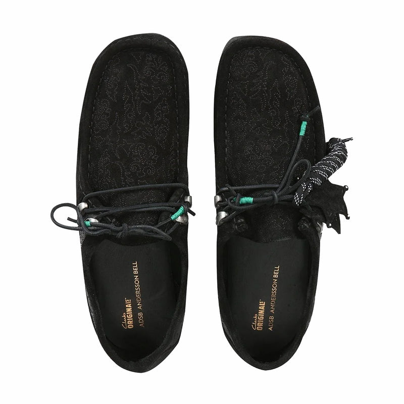 Clarks x Andersson Bell "ADSB" Wallabee Embroidery (Black) - August Shop