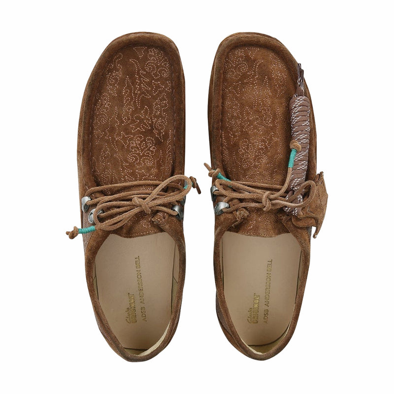 Clarks x Andersson Bell "ADSB" Wallabee Embroidery (Tan) - August Shop