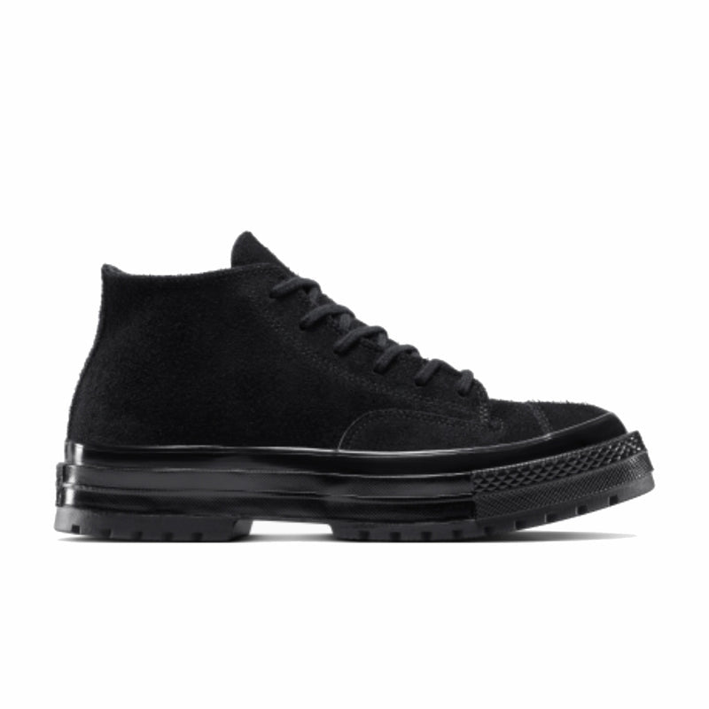 Converse Unisex Chuck 70 National Suede Mid Top Shoe (Black/Black/Black) - August Shop