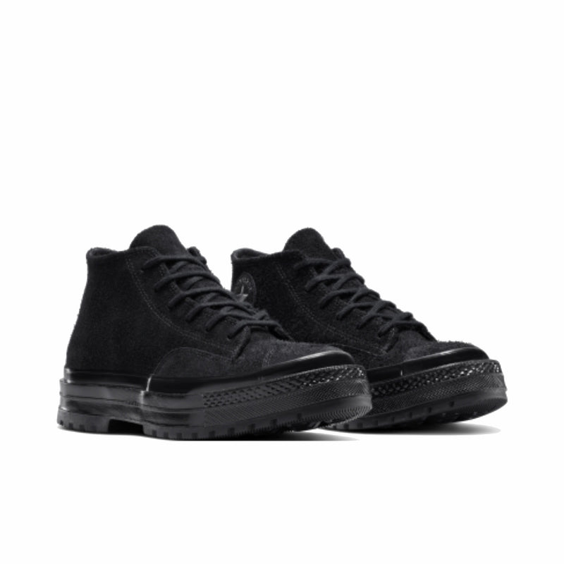 Converse Unisex Chuck 70 National Suede Mid Top Shoe (Black/Black/Black) - August Shop