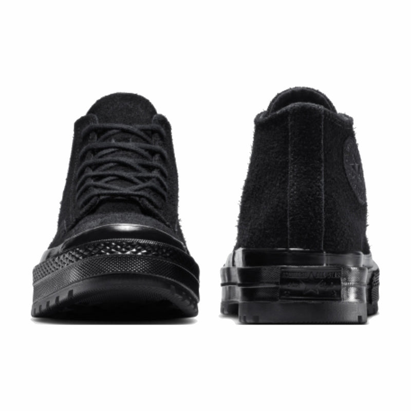 Converse Unisex Chuck 70 National Suede Mid Top Shoe (Black/Black/Black) - August Shop