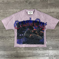 "CRASH OUT" F-TERRY CROPPED T-SHIRT