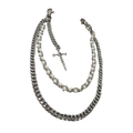 CROSS DETAIL CHAIN SILVER