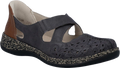 Quarter turn view Women's Rieker Footwear style name Daisy 52 in color Basalt. Sku: 46352-45