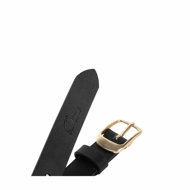 Dime Dress Leather Belt (Black) - August Shop