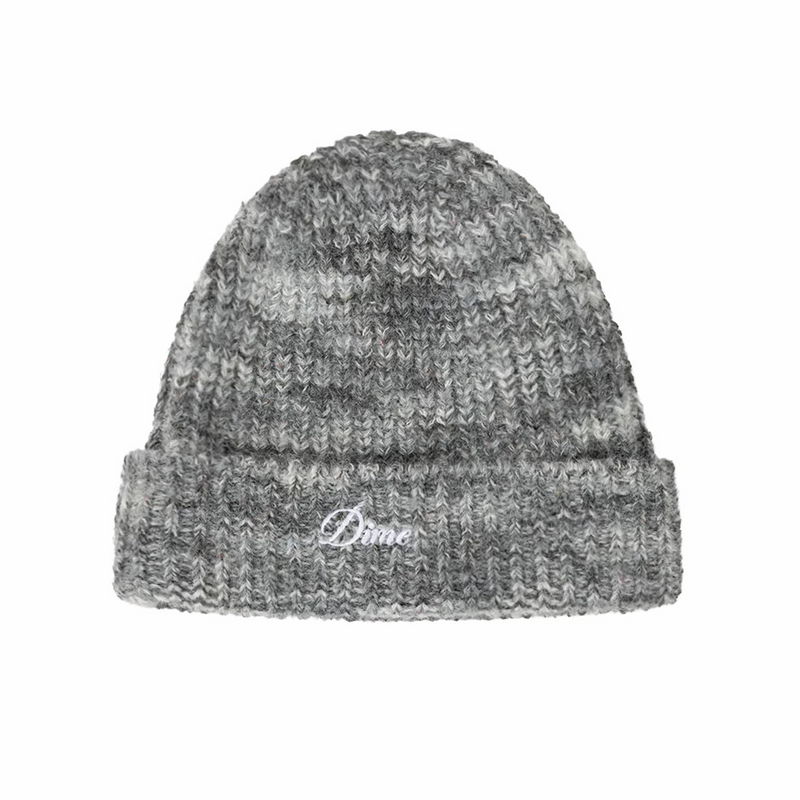 Dime Fuzzy Fold Beanie (Charcoal Multi) - August Shop