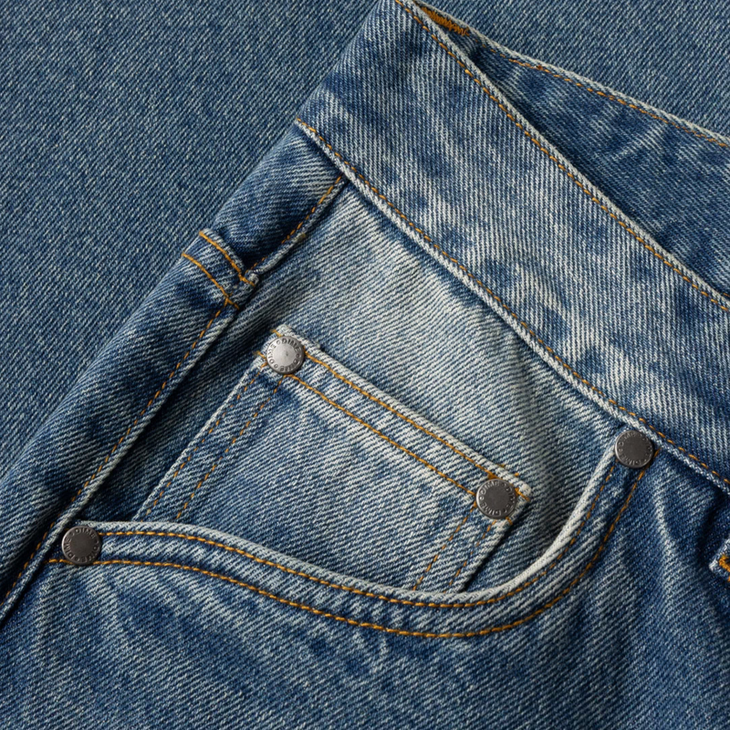 Dime Relaxed Denim Pants (Sandblasted Indigo) - August Shop