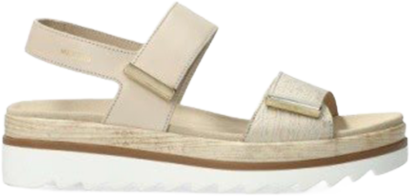 Quarter turn view Women's Mephisto Footwear style name Dominica in color Light Sand Tortuga. Sku: DOM22712