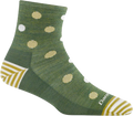 Quarter turn view Women's Darn Tough Sock style name Dottie in color Willow. Sku: 6103-WILLOW