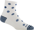 Quarter turn view Women's Darn Tough Sock style name Dottie in color White. Sku: 6103-WHITE