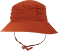 Quarter turn view Women's Pistil Hats style name Dover Sun Hat in color Rust. Sku: 0041-RUST
