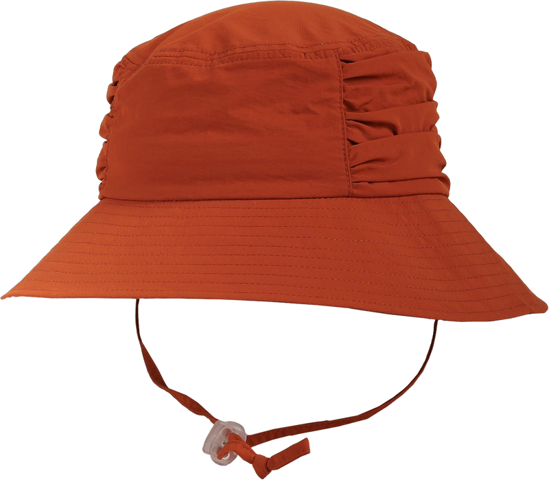 Quarter turn view Women's Pistil Hats style name Dover Sun Hat in color Rust. Sku: 0041-RUST