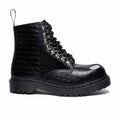 Dr. Martens Men's 1460 Pascal Steel Toe Analine Croc Embossed Boot (Black) - August Shop