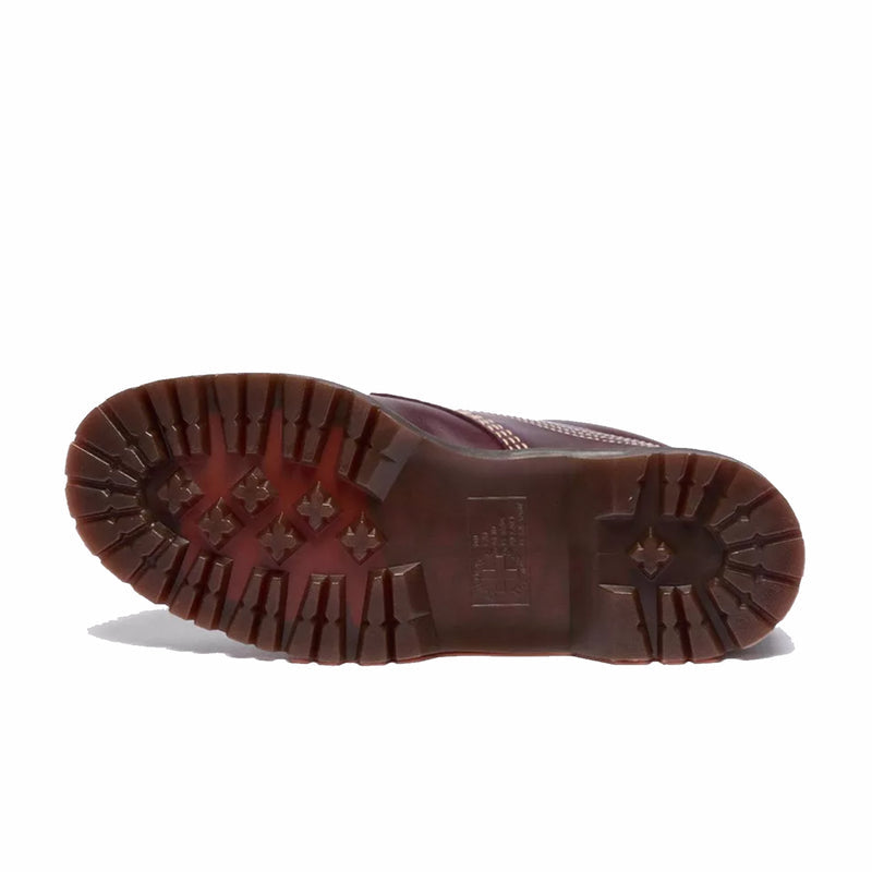 Dr. Martens Unisex Lowell Leather Moc Toe Shoes (Cherry Red) - August Shop