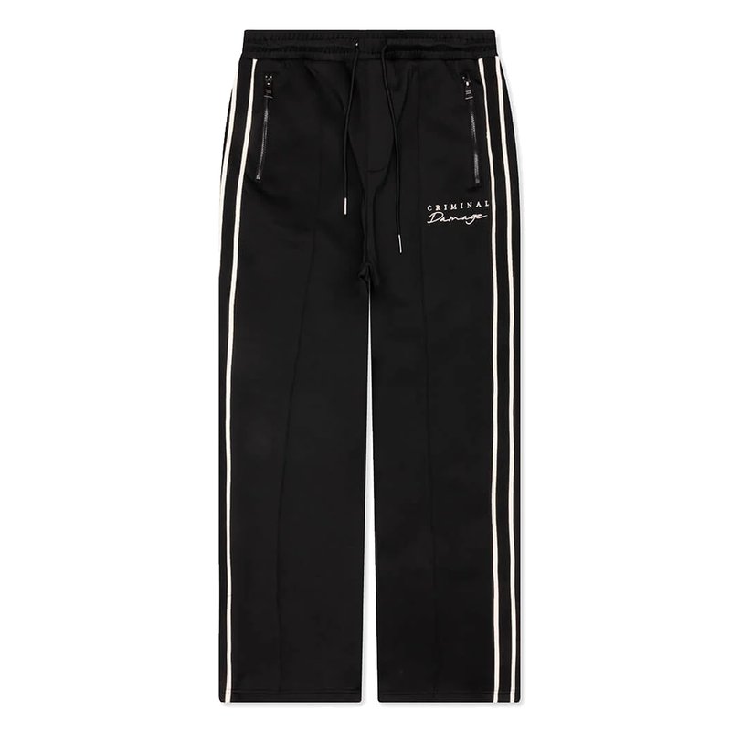 DRAGON EMBROIDERED PANTS BLACK