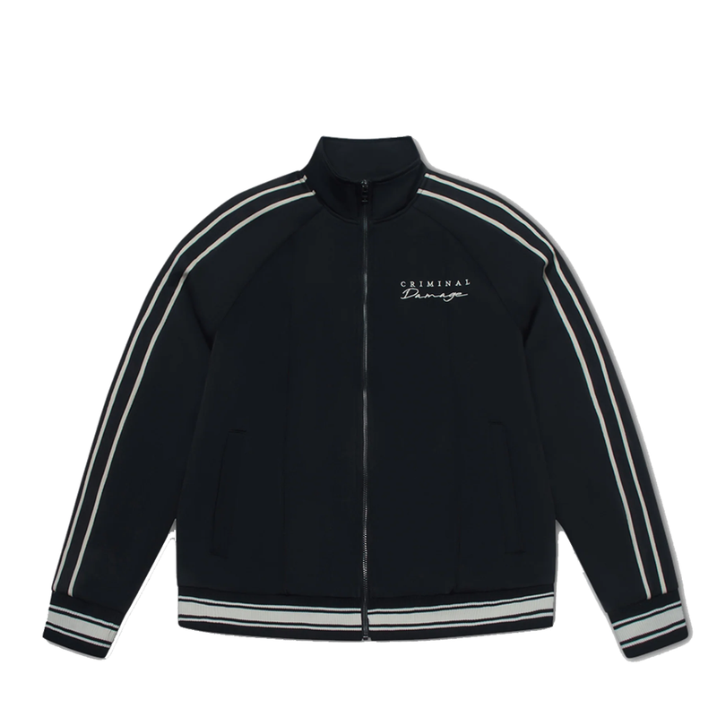 DRAGON EMBROIDERED TRACK TOP BLACK