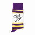 Dude. Your Team Socks. Striped Socks (Purple/Yellow) - August Shop