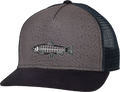 Quarter turn view Men's Pistil Hats style name Earl Trucker Hat in color Grey. Sku: 0472-GREY
