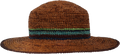 Quarter turn view Women's Pistil Hats style name Elara Raffia Hat in color Brown. Sku: 0394-BROWN