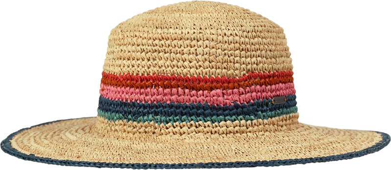 Quarter turn view Women's Pistil Hats style name Elara Raffia Hat in color Natural. Sku: 0394-NATURAL