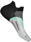 Quarter turn view Unisex Feetures Sock style name Elite Light Cushion No Show in color Mint Chip. Sku: E5090861
