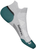 Quarter turn view Unisex Feetures Sock style name Elite Max Cushion in color Stone Ivy. Sku: EC5021862