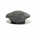 Engineered Garments Beret - White Cotton Patchwork Print (Black) - August Shop