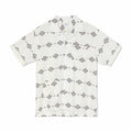 Engineered Garments Camp Shirt - Cotton Ikat Print (White/Black) - August Shop
