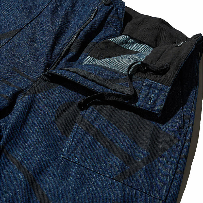 Engineered Garments Fatigue Pant "Music Note Print" - 12oz Denim (Indigo) - August Shop