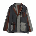 Engineered Garments Loiter Jacket - Multi Color Wide Stripe Worsted Wool (Grey) - August Shop