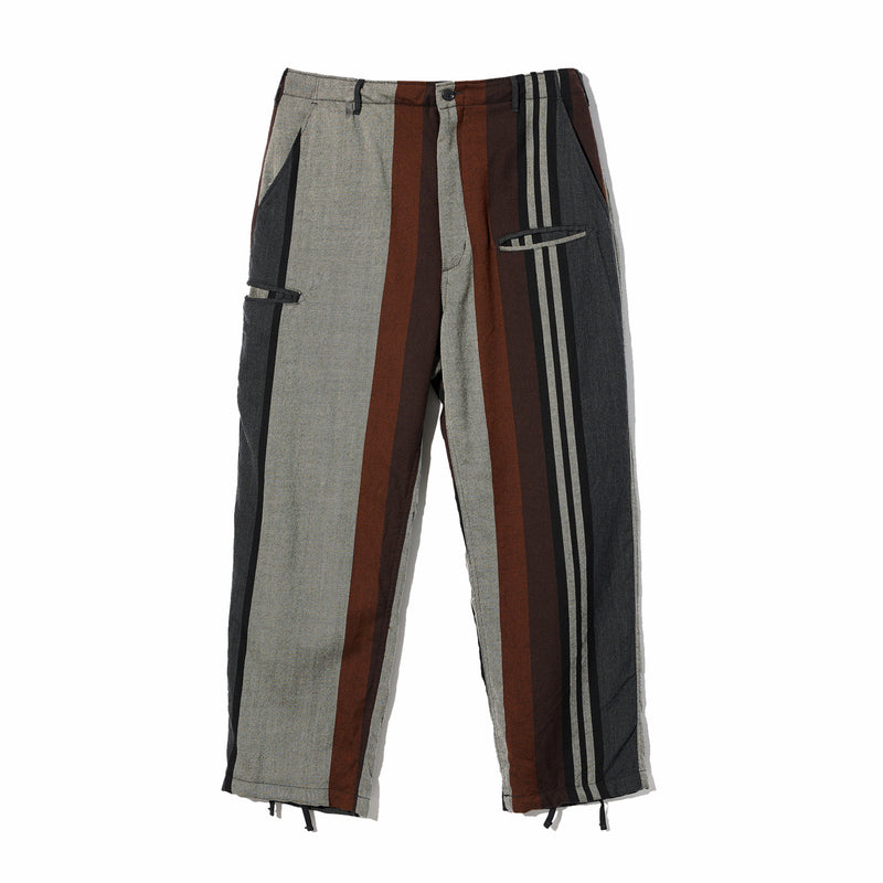 Engineered Garments NNP Pant - Multi Color Wide Stripe Worsted Wool (Grey) - August Shop