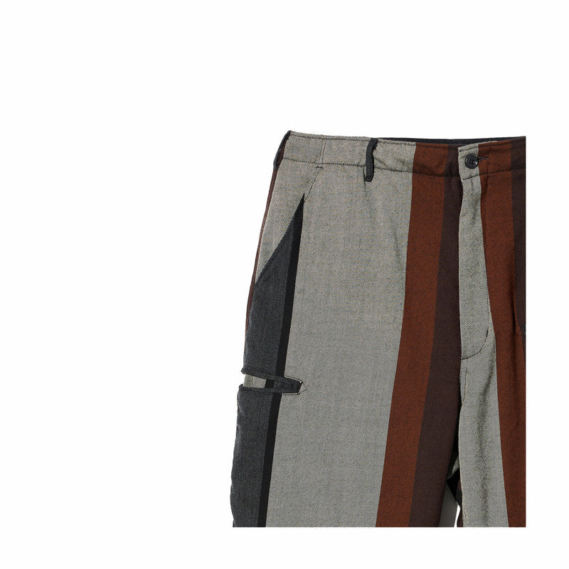 Engineered Garments NNP Pant - Multi Color Wide Stripe Worsted Wool (Grey) - August Shop