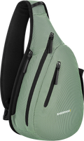 Quarter turn view Women's Sherpani Hand Bag style name Espirit At in color Aloe Mist. Sku: 26-ESPRI02060