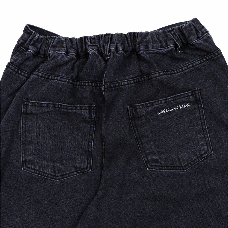 Estudio Niksen Half-Dart Maxi Jeans (Black) - August Shop