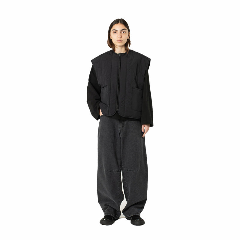 Estudio Niksen Half-Dart Maxi Jeans (Black) - August Shop