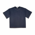 Estudio Niksen Hand-Embroidered Cropped Tee (Navy) - August Shop