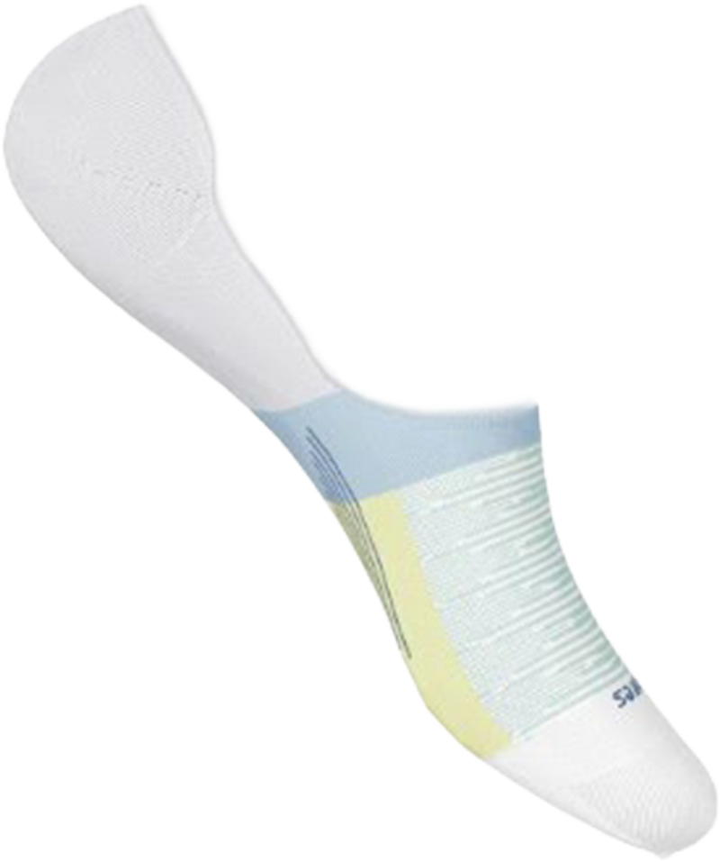 Quarter turn view Women's Feetures Sock style name Everyday Invisible in color Stone Spritz. Sku: LW7514883