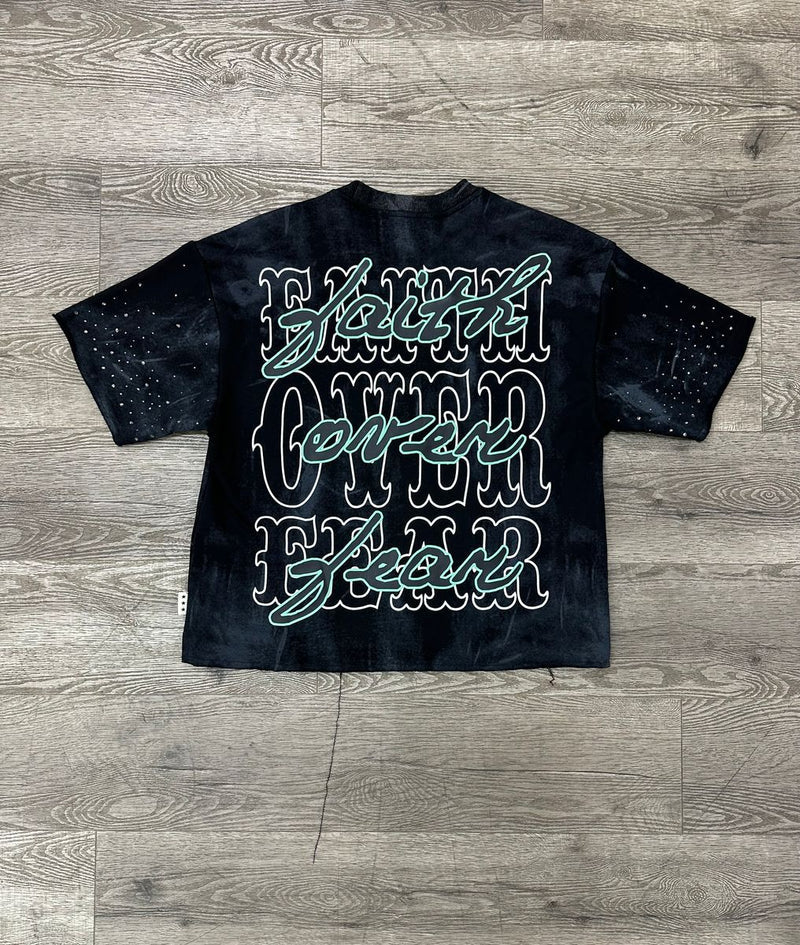 "FAITH" F-TERRY CROPPED TEE