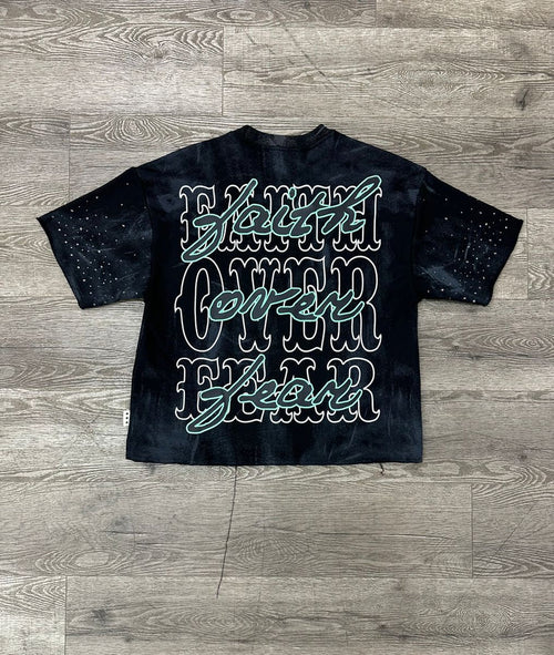 "FAITH" F-TERRY CROPPED TEE