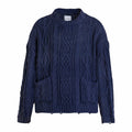 Found Cable Knit Sweater (Faded Navy) - August Shop