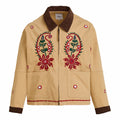Found Hand Embroidered Paisley Motif Work Jacket (Vintage Sand) - August Shop