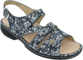 Quarter turn view Women's Finn Comfort Footwear style name Gomera-S in color Indigo Esandra. Sku: 82562-845210