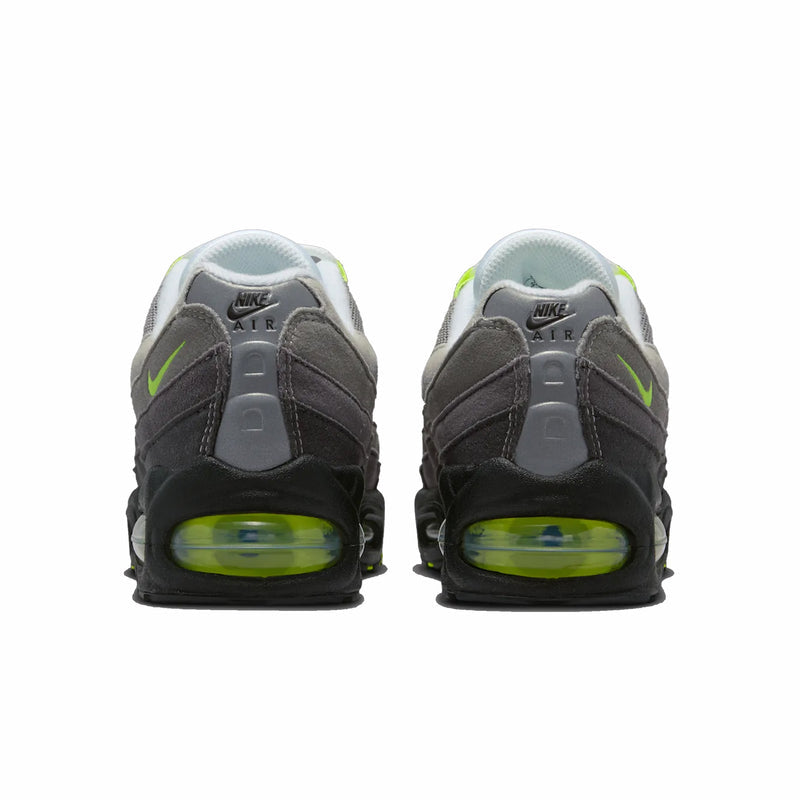 Nike Grade School Air Max 95 OG “Neon” Big Bubble (Black/Cool Grey-Neon Yellow) - August Shop