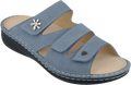 Quarter turn view Women's Finn Comfort Footwear style name Grenada in color Sky Street. Sku: 02640-834214