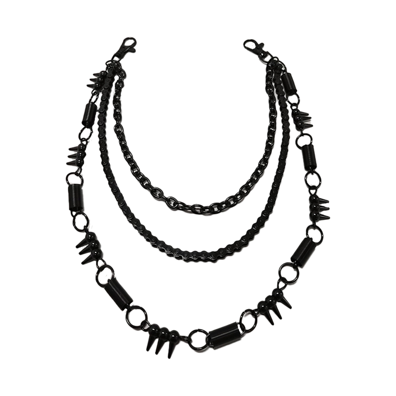 GRUNGE BIKE-CHAIN DETAIL BLACK