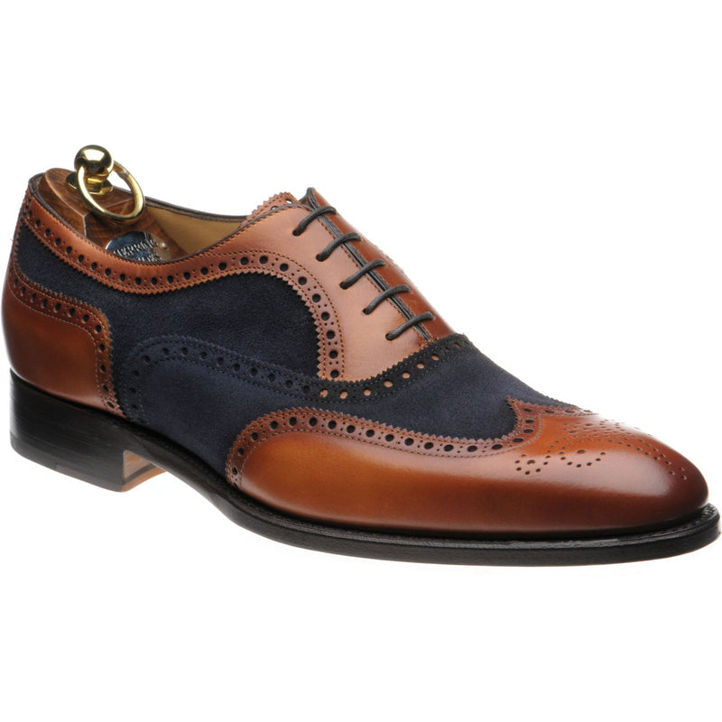 Product image for Herring Farnham in chestnut calf and navy suede