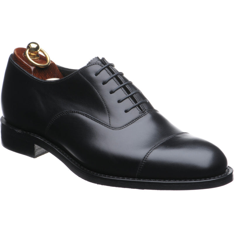 Product image for Herring Knightsbridge R mens rubber-soled Oxfords in black calf