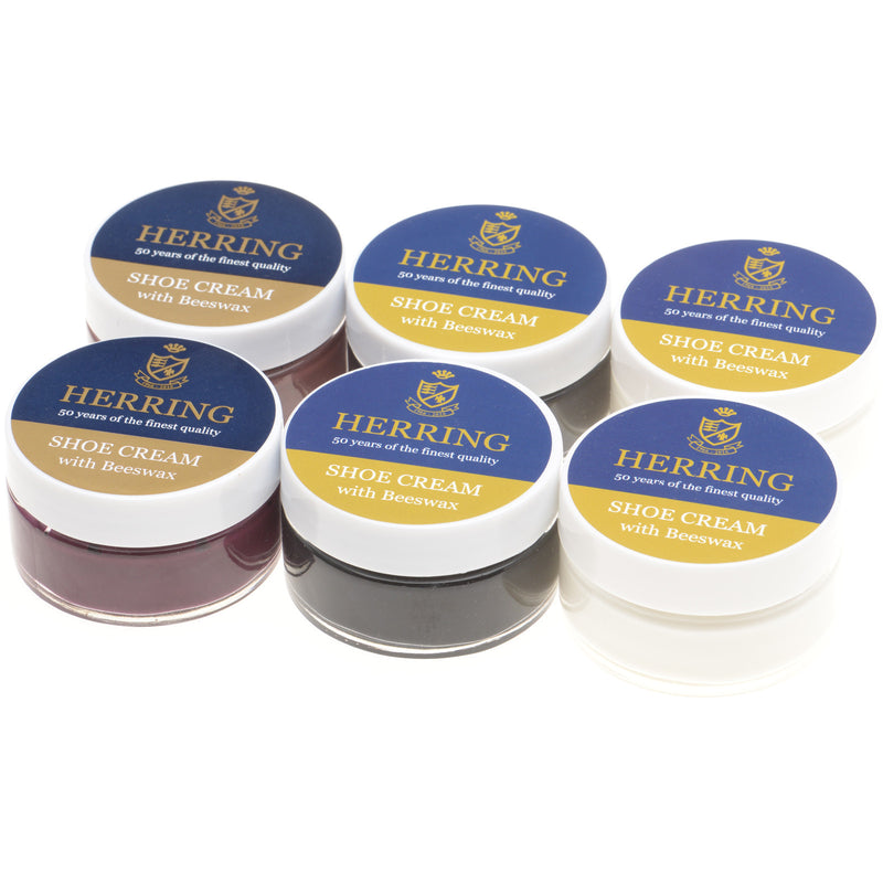 Product image for Herring Shoe Cream Polish Set (6) in multi-colour pack