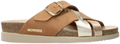 Quarter turn view Women's Mephisto Footwear style name Hida in color Light Sand Tortuga. Sku: HID37512